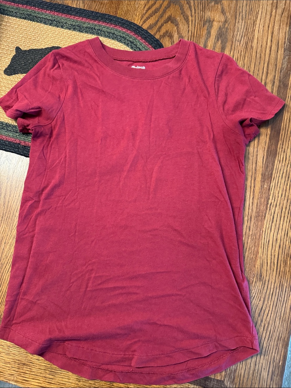 Madewell Short Sleeve Tee in Deep Red